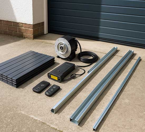 Electric roller door — before and after