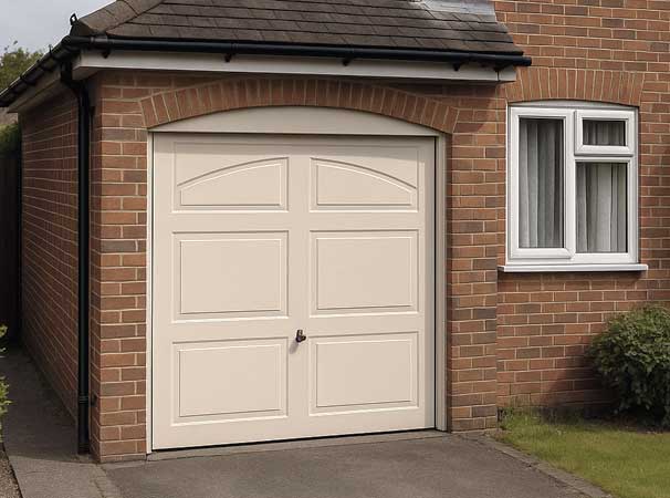 Up-and-over canopy door with neat frame detail